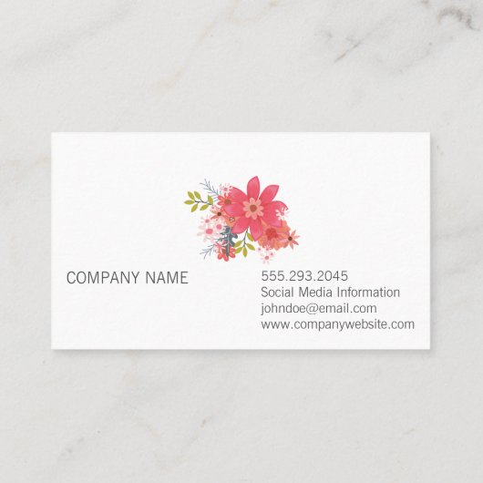 黒い花（黒） 名刺 (裏面)