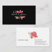 黒い花（黒） 名刺 (正面/裏面)