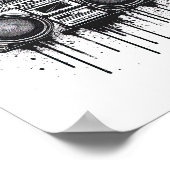 黒い芸術的ボックスポスターウォールアート ポスター (角)