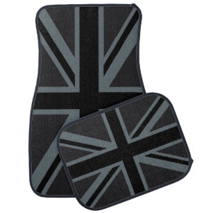 黒い英国国旗のイギリスの旗のデザイン カーマット