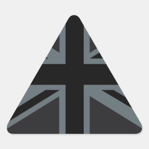 黒い英国国旗のイギリスの旗の装飾 三角形シール