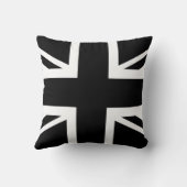黒い英国国旗のイギリスの(イギリスの)国旗 クッション (裏面)