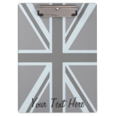 黒い英国国旗の旗のデザイン クリップボード (正面)