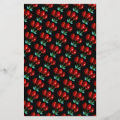 黒い茎のさくらんぼの離れ赤い模様 (裏面)