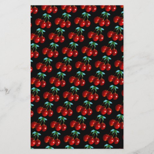 黒い茎のさくらんぼの離れ赤い模様 (正面)