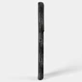 黒い菊のリアルなパターン – 黒 SAMSUNG GALAXYケース (右側面)