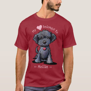 黒い落書きは私のハートに属します Tシャツ