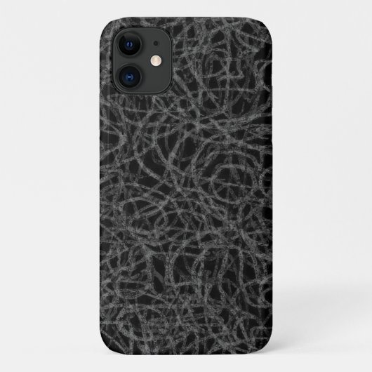 黒い落書き線のパターン Case-Mate iPhoneケース (裏面)