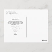 黒い葉のリースが私のメイド・オブ・オーナー（花嫁付き添い人） ポストカード (裏面)