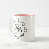 黒い葉の円の最も頭が切れるで最もかわいらしい姉妹 ツートーンマグカップ (正面左)