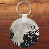 黒い葉の後ろの月 キーホルダー (正面)