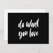 黒い葉書が好きなことをする ポストカード (正面/裏面)