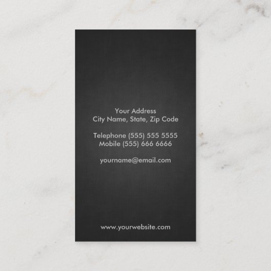 黒い葉 名刺 (裏面)