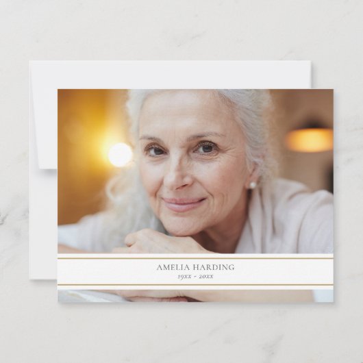 黒い葬儀水の色の緑のクリスチャンの写真 サンキューカード (裏面)