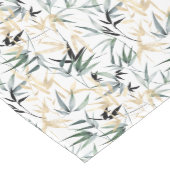 黒い藍色と緑の細離れい模様 ミディアムテーブルランナー (コーナー)