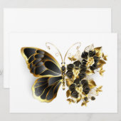 黒い蘭と金色の花の蝶 メニュー (正面/裏面)