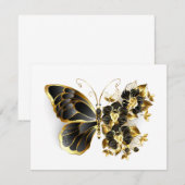 黒い蘭と金色の花の蝶 案内状 (正面/裏面)