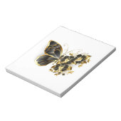 黒い蘭と金色の花蝶 ノートパッド (回転)
