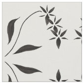 黒い蘭の抽象芸術花模様 ファブリック (クローズアップ)