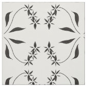 黒い蘭の抽象芸術花模様 ファブリック (見本)