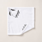 黒い蘭の花の芸術 バスタオルセット (ウォッシュタオル)