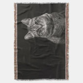 黒い虎猫の子ネコ スローブランケット (正面縦)