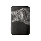 黒い虎猫の子ネコ バスマット (正面縦)