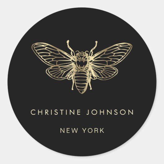 黒い虫 ラウンドシール (正面)