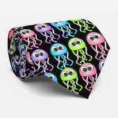 黒い虹のくらげのタイ ネクタイ (ロール)