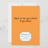 黒い蜘蛛の巣のオレンジHallowenのパーティーの招待 招待状 (裏面)