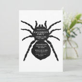 黒い蜘蛛不気味の子のハロウィーン 招待状 (スタンド正面)