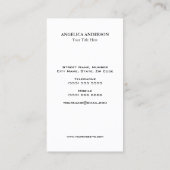 黒い蝶のロゴ 名刺 (裏面)