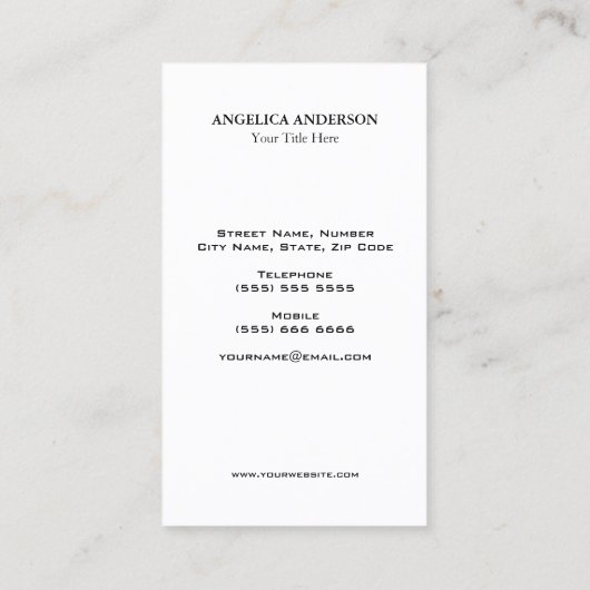 黒い蝶のロゴ 名刺 (裏面)