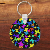 黒い蝶キーチェーン キーホルダー (正面)