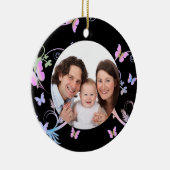 黒い蝶フレーム セラミックオーナメント (右)