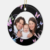 黒い蝶フレーム セラミックオーナメント (左)