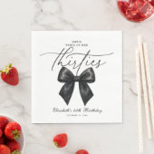 黒い蝶結びで三十路を縛りつける　四十路の誕生日 スタンダードランチョンナプキン (インサイチュ)