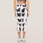 黒い蝶 カプリレギンス (裏面)