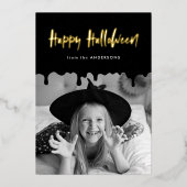 黒い血が滴るハロウィンフォト 箔シーズンカード (正面)