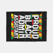 黒い行政用の黒い履歴月 フリースブランケット (正面(横))