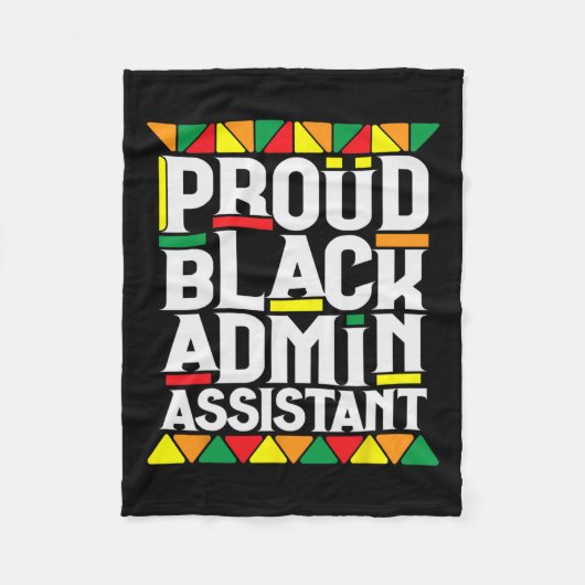 黒い行政用の黒い履歴月 フリースブランケット (正面)