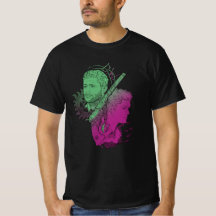 黒い袖のディーン・ウィンチェスターTシャツ