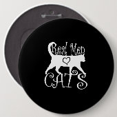 黒い装飾の実質の人愛猫のグラフィック・デザイン 缶バッジ (正面&裏面)