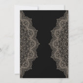 黒い装飾の結婚式招待状 招待状 (裏面)