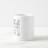 黒い装飾は私の親友私にこのマグを与えました コーヒーマグカップ (中央)