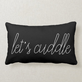 黒い装飾用クッションを抱きしめよう ランバークッション