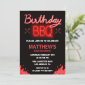 黒い裏庭のBBQ 83歳の誕生日 招待状 (スタンド正面)