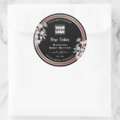 黒い製品ラベルカスタムロゴバラ金ゴールド枠 ラウンドシール (バッグ)