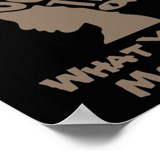 黒い親愛女の子が全部を見せる(Taupe) ポスター (角)