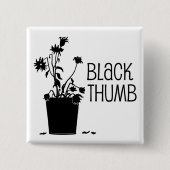 黒い親指 缶バッジ (正面)